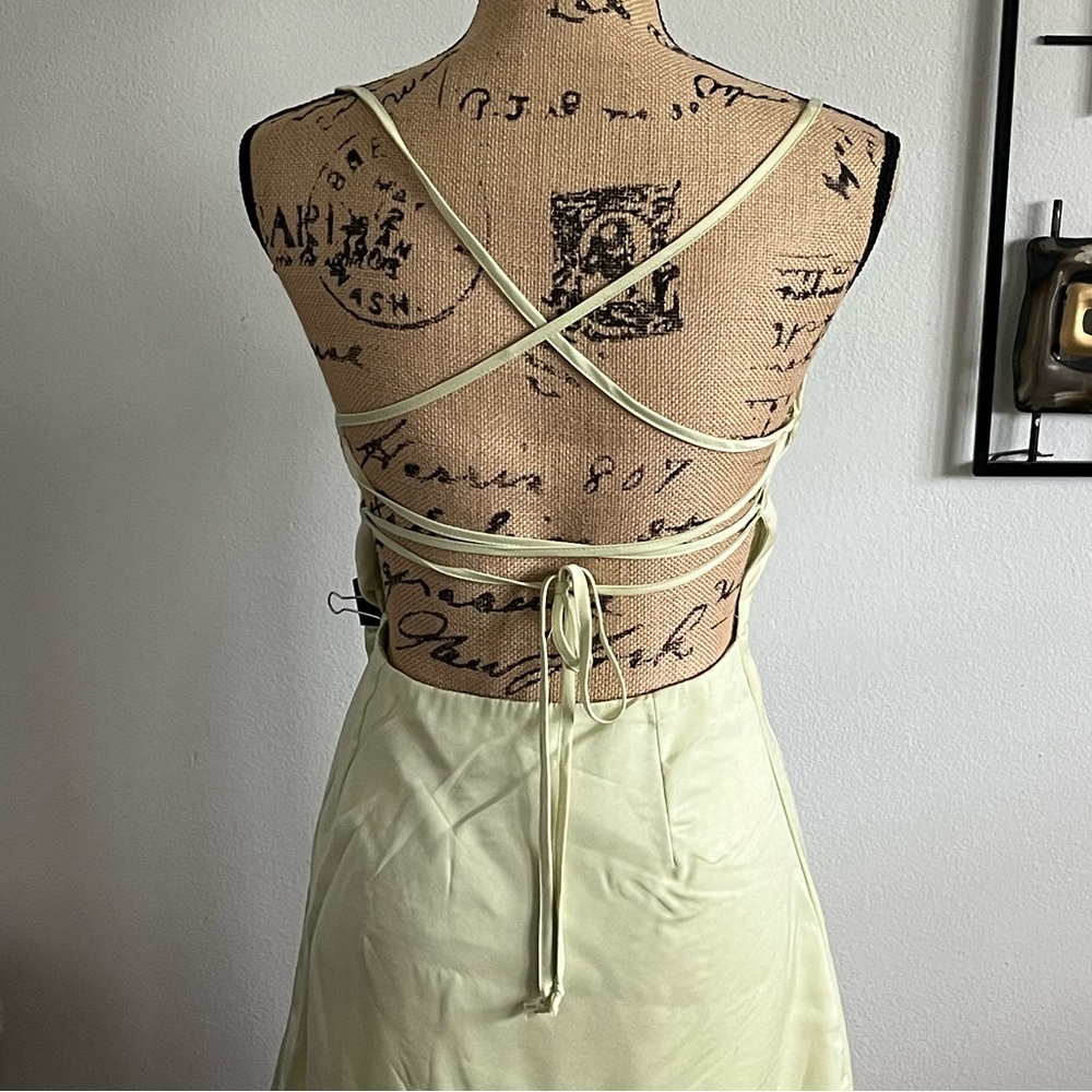 Kendall & Kylie Strappy Back Out Slip Dress with side zipper in Size Medium